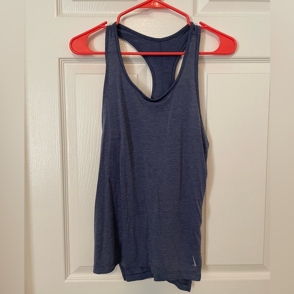 Nike Athletic Top in Dusty Blue
